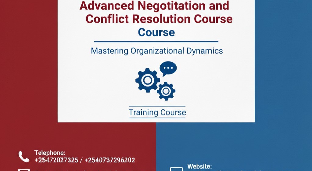 Advanced Negotiation and Conflict Resolution Course: Mastering Organizational Dynamics