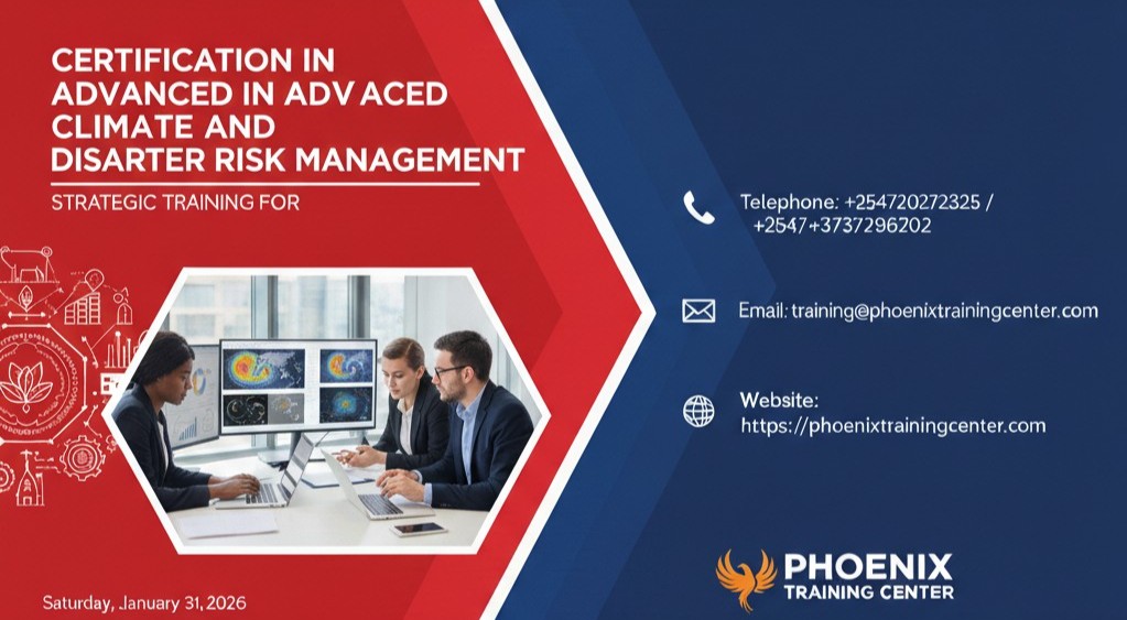 Certification in Advanced Climate and Disaster Risk Management 🌍